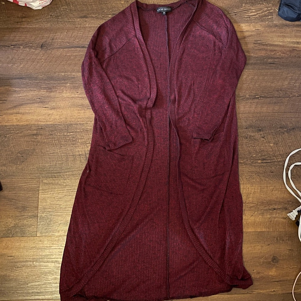 Red/black cardigan